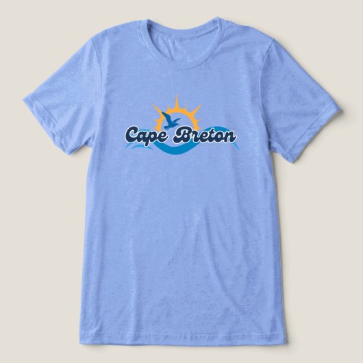 Cape Breton Meeuw & Golf Tee Tri-Blend Shirt (Design voorkant)