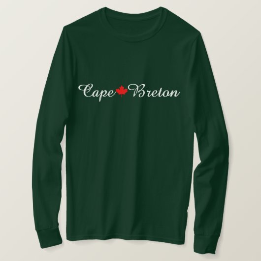 Cape Breton Nova Scotia Halifax past Canada aan T-shirt (Design voorkant)