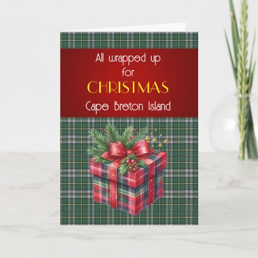 Cape Breton Provincial Tartan Holiday Card Feestdagen Kaart (Voorkant)