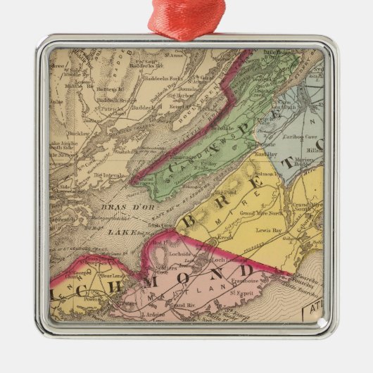 Cape Breton, Richmond counties, NS Metalen Ornament (Voorkant)