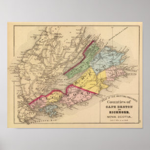 Cape Breton, Richmond counties, NS Poster