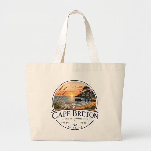 Cape Breton Shore Community-tas Grote Tote Bag (Voorkant)