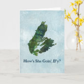 Cape Breton - Standaard gevouwen Wenskaart Kaart (Gele Bloem)