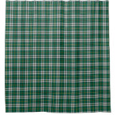 Cape Breton Tartan Groen en Wit Patroon Douchegordijn (Voorkant)