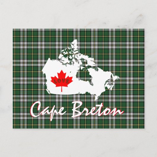 Cape Breton tartan Pas Canada-postkaart aan Briefkaart (Voorkant)