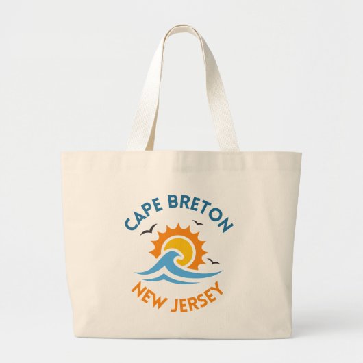 Cape Breton Zonne Tote Grote Tote Bag (Voorkant)