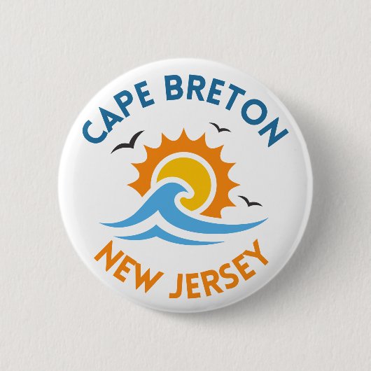 Cape Breton Zonneknop Ronde Button 5,7 Cm (Voorkant)