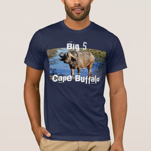 Cape Buffalo big 5 safari t-shirts (Voorkant)