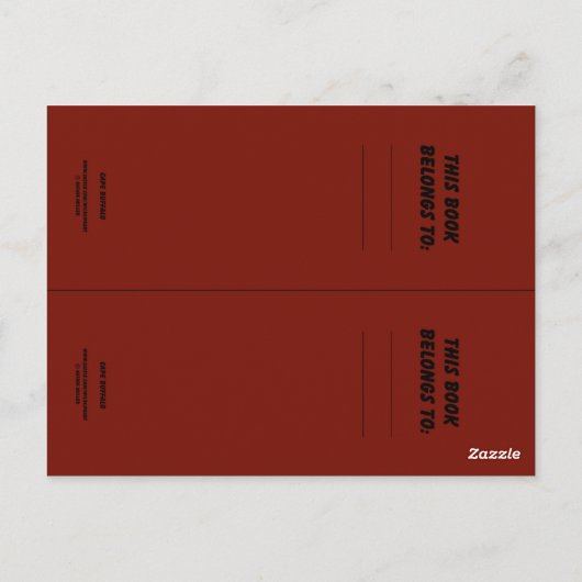 Cape Buffalo Book Markers Briefkaart (Achterkant)