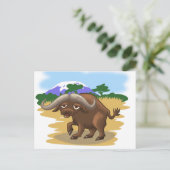 Cape Buffalo Briefkaart (Staand voorkant)