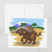 Cape Buffalo Briefkaart (Voorkant / Achterkant)