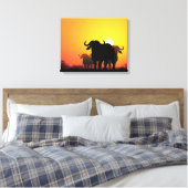 Cape Buffalo Canvas Afdruk (Insitu (Slaapkamer))