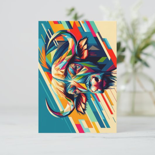 Cape Buffalo Notecard (Staand voorkant)