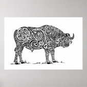 Cape Buffalo-ontwerp Poster (Voorkant)