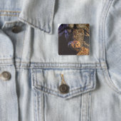 Cape Buffalo Vierkante Button 5,1 Cm (In situ)