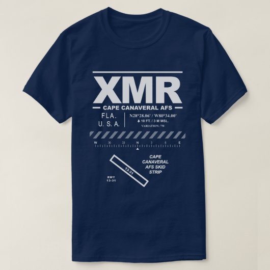 Cape Canaveral AFS Air Force Station XMR T-shirt (Design voorkant)