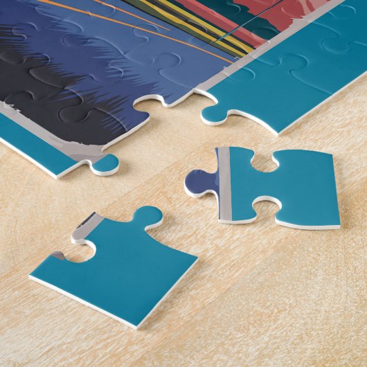 Cape Canaveral Florida Illustratie Reiskunst Legpuzzel (Zijkant)