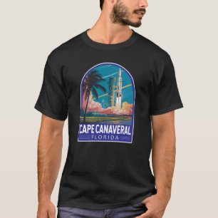 Cape Canaveral Florida Illustratie Reiskunst T-shirt
