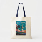 Cape Canaveral Florida Illustratie Reiskunst Tote Bag (Voorkant)