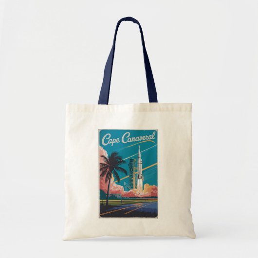 Cape Canaveral Florida Illustratie Reiskunst Tote Bag (Voorkant)