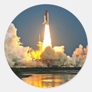 Cape Canaveral Florida Launch Pad Ronde Sticker