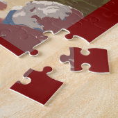 Cape Canaveral Florida Painterly Travel Art Retro Legpuzzel (Zijkant)