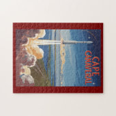 Cape Canaveral Florida Painterly Travel Art Retro Legpuzzel (Horizontaal)