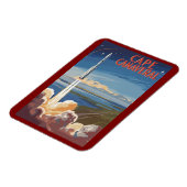Cape Canaveral Florida Painterly Travel Art Retro Magneet (Linkerzijde)