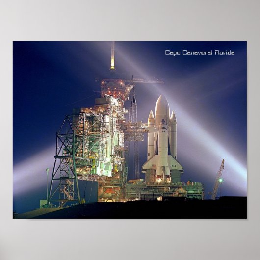 Cape Canaveral Florida raket lancering Poster (Voorkant)