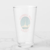 Cape Canaveral Florida Retro Distressed Circle Glas (Achterkant)