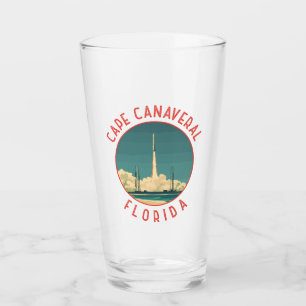 Cape Canaveral Florida Retro Distressed Circle Glas