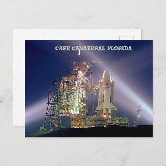 Cape Canaveral Florida Rocket Launch Briefkaart (Voorkant / Achterkant)