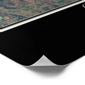 Cape Canaveral Florida van Space Satellite Map Poster (Hoek)