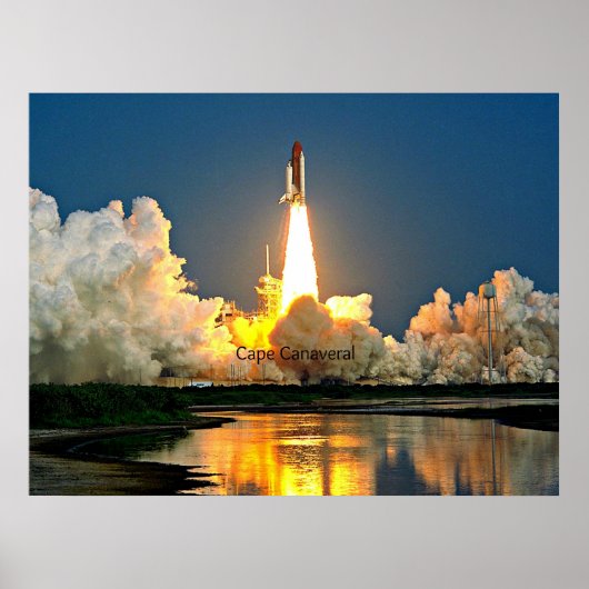 Cape Canaveral Launch Pad gelabeld Poster (Voorkant)