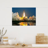 Cape Canaveral Launch Pad gelabeld Poster (Keuken)