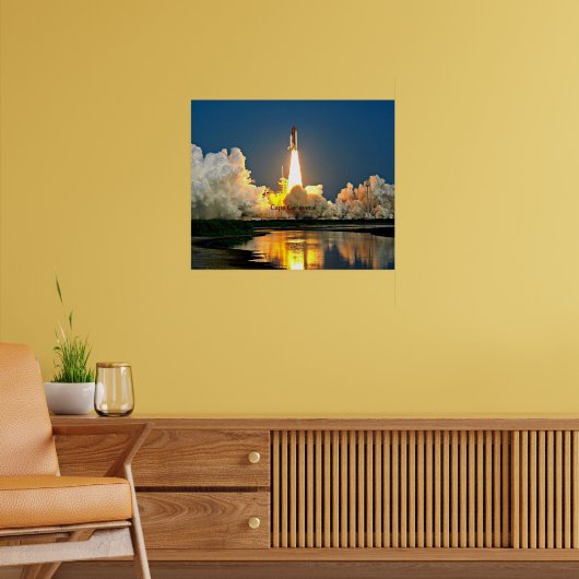 Cape Canaveral Launch Pad gelabeld Poster (Woonkamer 2)