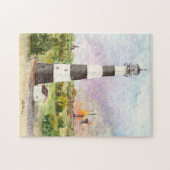 Cape Canaveral Lighthouse Rocket Launch Waterverf Legpuzzel (Horizontaal)