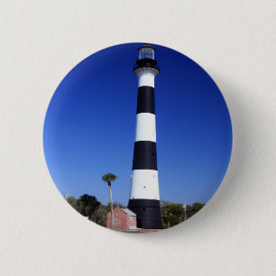 Cape Canaveral LIghthouse Ronde Button 5,7 Cm