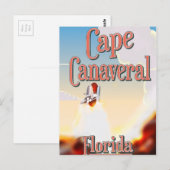 Cape Canaveral-reisposter Briefkaart (Voorkant / Achterkant)