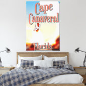 Cape Canaveral-reisposter Canvas Afdruk (Insitu (Slaapkamer))