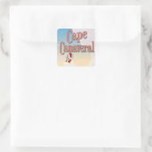 Cape Canaveral-reisposter Vierkante Sticker (Tas)