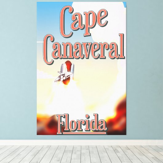 cape canavery reisposter canvas afdruk (Insitu (Houten vloer))