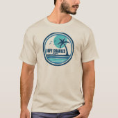 Cape Charles Beach Virginia Palmbomen T-shirt (Voorkant)