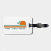 Cape Charles Beach Virginia Sun Palm Trees Bagagelabel (Achterkant horizontaal)