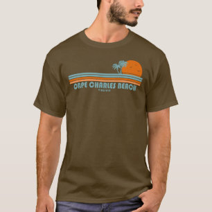 Cape Charles Beach Virginia Sun Palm Trees T-shirt