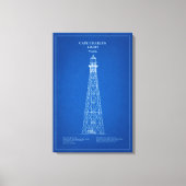 Cape Charles Lighthouse - Virginia - AD Canvas Afdruk (Voorkant)