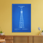 Cape Charles Lighthouse - Virginia - AD Canvas Afdruk (Insitu (Woonkamer))
