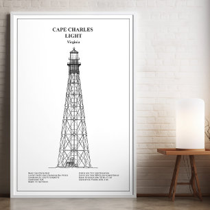 Cape Charles Lighthouse - Virginia - BD Poster