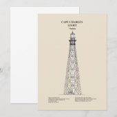 Cape Charles Lighthouse - Virginia - SBD Bedankkaart (Voorkant / Achterkant)