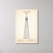 Cape Charles Lighthouse - Virginia - SBD Canvas Afdruk (Voorkant)
